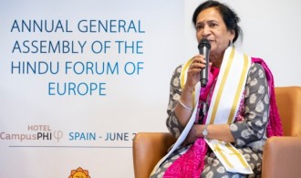 Lakshmi Vyaas, presidenta del Hindu Forum of Europe